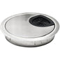 1 Pcs Desk Grommet 2-3/8" / 60 mm, Desk Cord Hole Cover, Cable Grommet Metal Zinc Alloy Materilal, Desk Hole Grommet for Home & Office Pc, Detachable Cable Cord Organizer-Brushed Silver