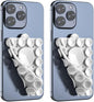 ZYCCER Double Sided Silicone Suction Phone Holder Mount,Compatible with iPhone and Android Cases Hands-Free Mirror Shower Phone Mount Strong Grip Holder (White, Double Sided 2PCS)