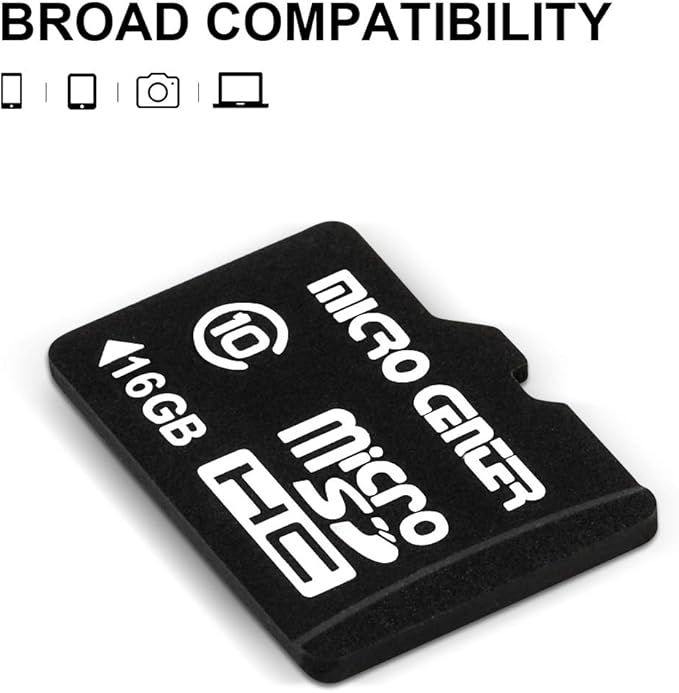 Micro Center 16GB Class 10 Micro SDHC Flash Memory Card with Adapter for Mobile Device Storage Phone, Tablet, Drone & Full HD Video Recording - 80MB/s UHS-I, C10, U1 (5 Pack)