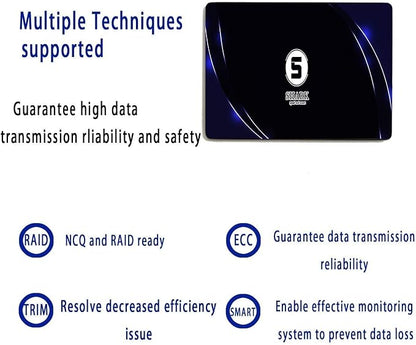 Dogfish Shark SSD 2.5 SATA III 64GB High Performance Internal Solid State Drive for Desktop Laptop 5 Unit Package Pack [64GB(5 Packs),2.5-SATA3]