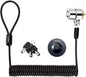 8Feet 3keys Security Retractable Cable Lock Portable Keyed Laptop Lock for Monitors, Laptops, MacBooks, Tablets, iPad,Mac mini, (Keyed Different+Black Anchor Plate) (1 Pack)