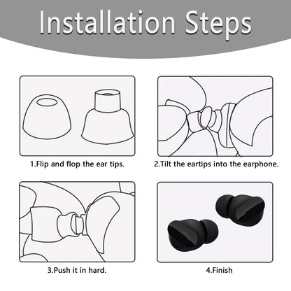 Replacement Silicone Ear Tips for Beats Fit Pro/Studio Buds/Studio Buds+ Headphone, 6 Pairs Earbuds Eartips L/M/S, Eargels Set Fit in Case, Earplug Ear Cap (Black with Pen)