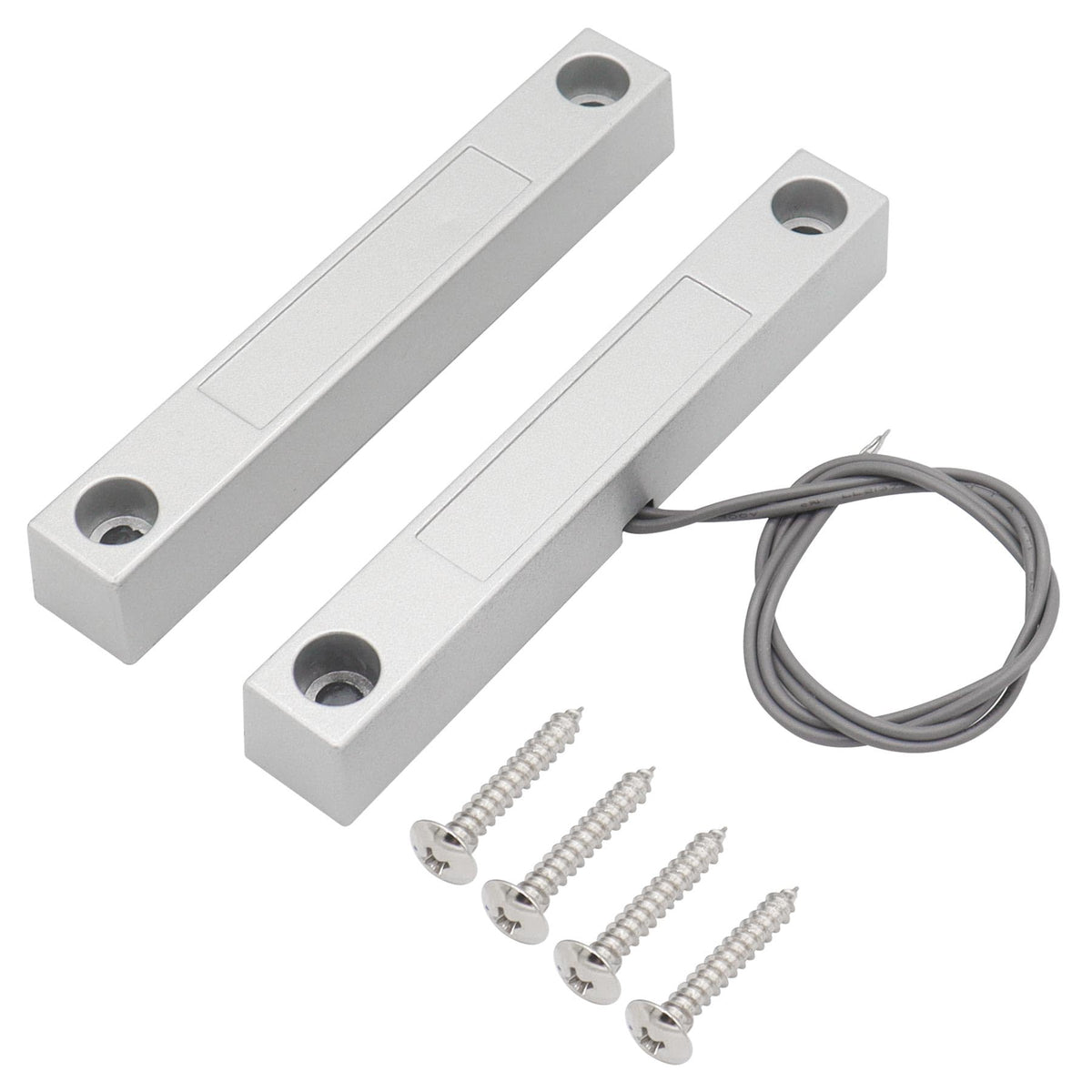 FOCMKEAS Magnetic Reed Switch, NC, 2 Wire, Zinc Alloy Sliver, OC-55