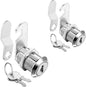 Cabinet Cam Locks Keyed Alike, 1'' Fits on 3/4'' Max Door Thickness, Secure File Drawer Mailbox RV Storage Replacement Set, Zinc Alloy (1 Inch 2Pcs)