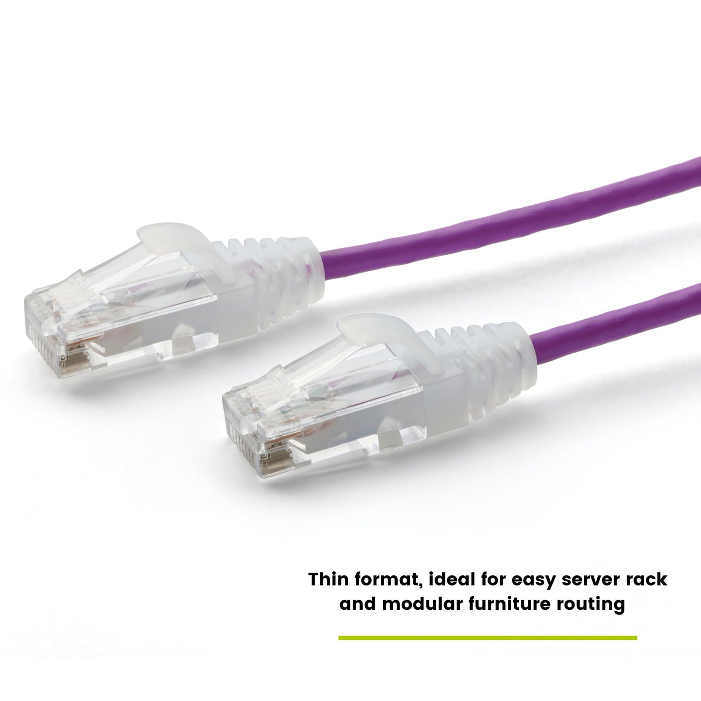 TRUECABLE Cat6 Component Rated Patch Cable, Unshielded (U/UTP), 6in, Purple, 28AWG Stranded Pure Copper, Snagless 10G High-Speed Ethernet Cable, PoE++ 4PPoE 100W, UL Listed, RoHS-3, 1 Pack