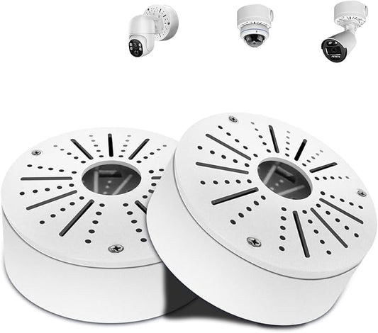 WEILAILIFE 【Compatible Almost All Cameras Type】 Security Camera Junction Box, Universial CCTV Camera Junction Boxes, Outdoor Surveillance Camera Mount Bracket (2 Pack)