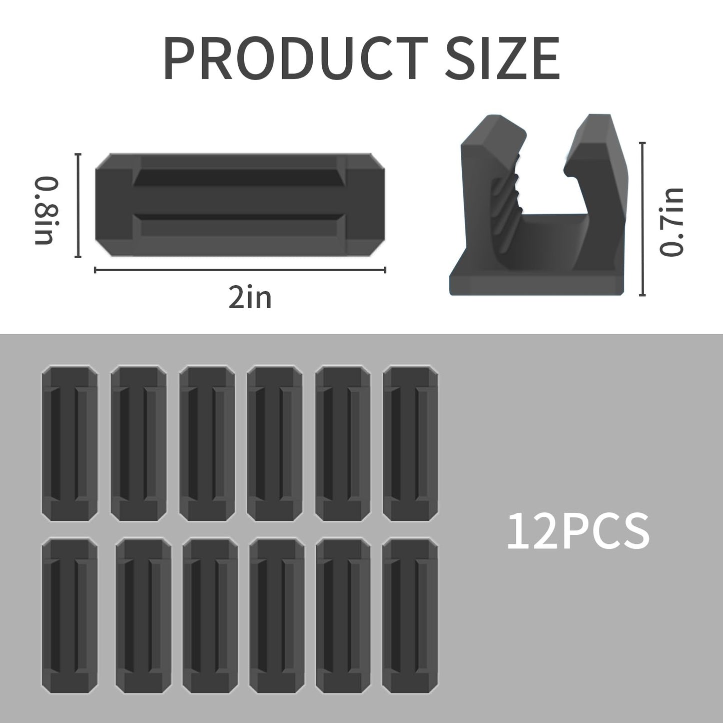 12 Pack Silicone Pen Holder/Pencil for Desk with 12 Extra Adhesive Stickers