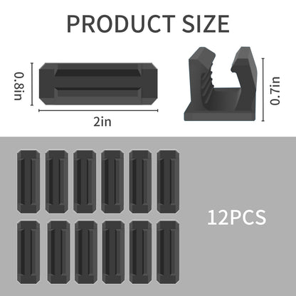 12 Pack Silicone Pen Holder/Pencil for Desk with 12 Extra Adhesive Stickers