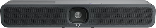 Logitech MeetUp 2 All-in-One USB Conference Room Camera, Compact Video Bar with Built-in AI Features, Works with Microsoft Teams, Zoom Rooms, Google Meet, and More,Color-Graphite.