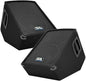 Seismic Audio - SA-10MT-PW-Pair - Pair of Powered 2-Way 10" Floor / Stage Monitor Wedge Style with Titanium Horns