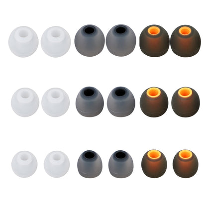 MMYQXI Earbud Replacement Tips Silicone Earbud Tips Earbud Covers Fit for in-Ear Headphones (Inner Hole 3.8mm -5.1mm) Ear Tips Earbud Rubber Tips 9 Pairs S/M/L