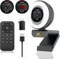Angetube Webcam, 2K Streaming Webcam with Ring Light, HDR Laptop Camera with Remote, Dual Stereo Microphone and Privacy Cover, Auto Focus 5X Zoom in, Computer Camera for Zoom/Skype/Teams/Webex