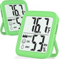 Antonki 2 Pack Room Thermometer for Home, Indoor Hygrometer Humidity Meter Gauge, Digital Temperature and Humidity Sensor Monitor for House, Terrarium, Incubator, Greenhouse - Battery Included
