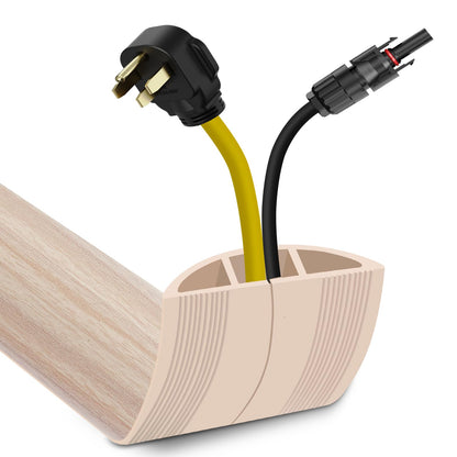 JAHOMFAI Floor Cord Cover 10FT Cord Covers for Wires on Floor Protect Wires & Prevent Trip Hazards, Easy to Cut for Home, Office, School, Concerts, Cavity W0.6in x H0.32in