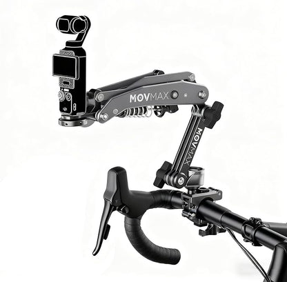 MOVMAX Blade Arm Bike Motorcycle Handlebar Mount Stabilizer, Camera Clamp Mount Shock Absorber for DJI Osmo Pocket 3, Insta 360, GoPro Hero Cameras w Ball Head, Pocket 3 Accessories