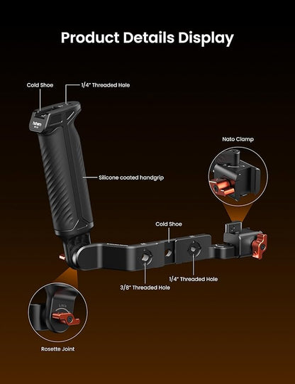 hohem Adjustable Sling Handgrip Gimbal Sling Handle for iSteady M7/iSteady M6/iSteady MT2, Ergonomic Grip for Low Angle Shots, L-Shaped Lever, BH-01