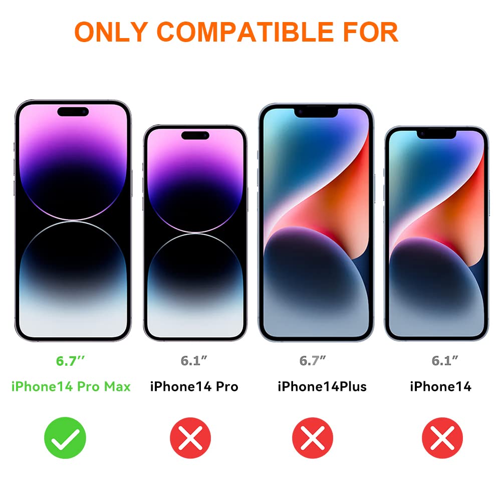 Focuses Screen Protector for iPhone 14 Pro Max Blue Light Screen Protector 6.7inch. Anti Blue Light Tempered Glass Film for iPhone 14 Pro Max 3 Pack