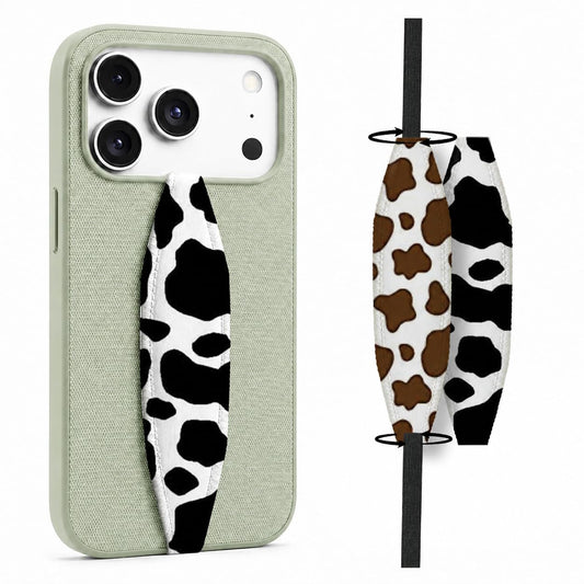 Switchbands Animal Print Phone Grip Strap – Reversible Elastic Strap, Drop Protection, Adhesive-Free, Arthritis Friendly, Wireless Charging Compatible, Universal Fit – Leopard & Pink Tie dye