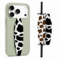 Switchbands Animal Print Phone Grip Strap – Reversible Elastic Strap, Drop Protection, Adhesive-Free, Arthritis Friendly, Wireless Charging Compatible, Universal Fit – Leopard & Pink Tie dye