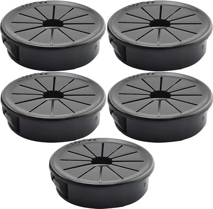 Aifeier ET 1-1/2 Inch Cable Grommets Petal-Shaped Buckle Type Wire Hole Cover for Cord Management and Protection of Cabinet (37.5mm, 5PCS)