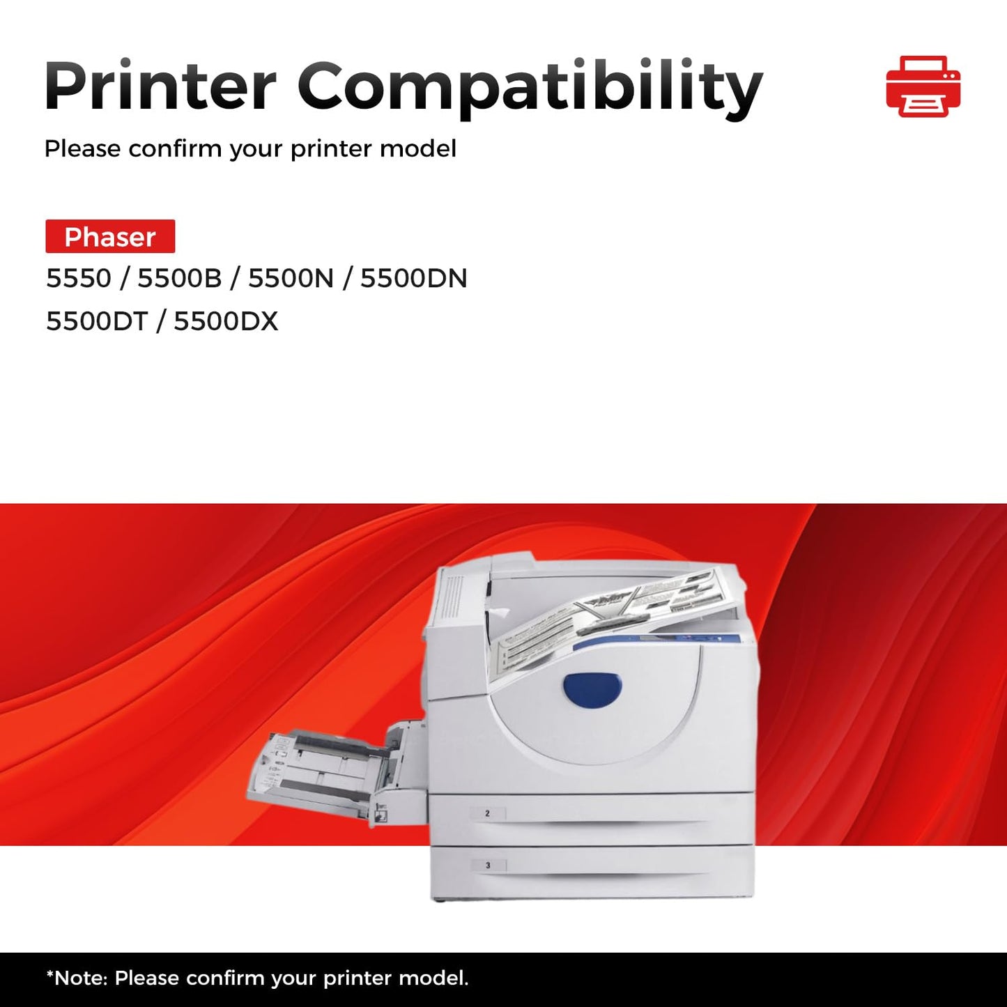 Phaser 5500 5550 Drum Cartridge High Capacity Black 1-Pack Replacement for Xerox 113R00670 Drum Unit Compatible with Xerox Phaser 5550 5500B 5500N 5500DN 5500DT 5500DX Laser Printer Image-Drum Copier