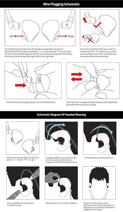 KZ ZSN Pro X Dual Driver in Ear Earphone 1BA 1DD Wired Earphone HiFi Sport Gaming Earbuds Headphones Compatibility for Phone Computer Tablet
