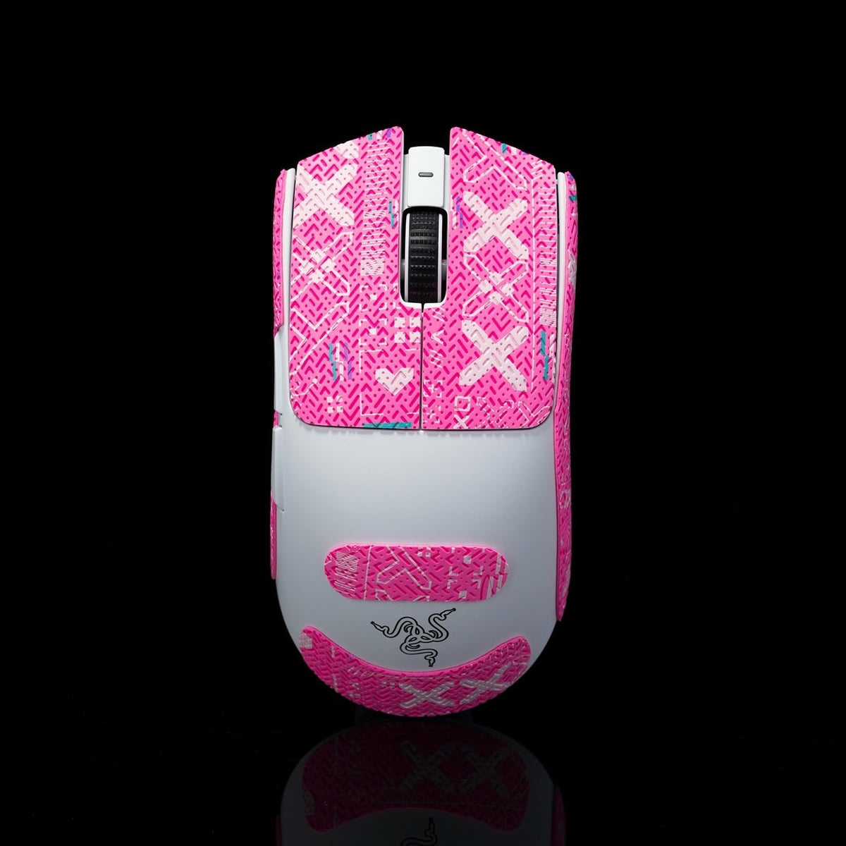 Hokeyio Grip Tape for Razer Viper V3 Pro & V4 Pro - Anti-Slip,Enhanced Control, Sweat Resistance,Improves FPS Gaming Grip & Mouse Protection [Pre-Cut] CS Pink