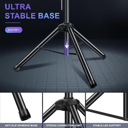 DJ Light Stand Heavy Duty Par Can Tripod T-Bar Stage Lights Stand Adjustable 39-70 Inch DJ Lighting Tripod Mount