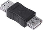 Cmple - USB Female to Female Coupler Adapter Straight Bridge USB 2.0 Type-A Jack to Jack Extension Connector Converter High Speed Data Transfer Charger Cable Extender