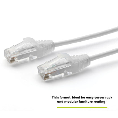 TRUECABLE Cat6 Component Rated Patch Cable, Unshielded (U/UTP), 2ft, White, 28AWG Stranded Pure Copper, Snagless 10G High-Speed Ethernet Cable, PoE++ 4PPoE 100W, UL Listed, RoHS-3, 1 Pack