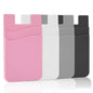 SS Card Holder for Back of Phone, Cell Phone Wallet Stick-on Credit Card Sleeve Pocket Silicone Pouch Compatible for iPhone, Samsung Galaxy and Most SamrtPhones 4 Pack