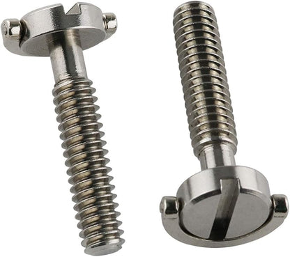 E-outstanding D Ring Hinged Screw 2PCS 1/4-20 Thread D-Ring Stainless Steel Camera Fixing Screws for Camera Tripod Monopod QR Plate 30mm Length