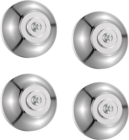 Audiocrast IF4021S HiFi Speaker Isolation Feet Pads 4PCs Stainless Steel 40x21mm Silver Speaker Shock Absorber Vibration Dampener Floor Protector for Audio Subwoofer CD DVD Amplifier Turntable DAC