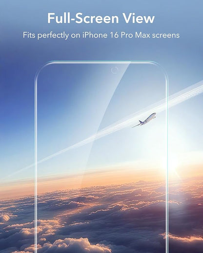 ESR 3 Pack for iPhone 16 Pro Max Privacy Screen Protector, Anti-spy Tempered-Glass Privacy Screen Protector with Flawless Fit Tray, Micro-curved Edges, Case Friendly