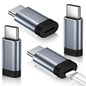 Temdan Not for Audio/OTG [4 Pack Lightning to USB C Adapter]-Silver