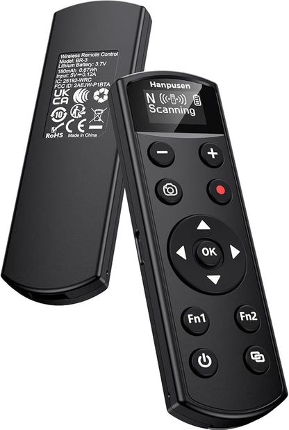 for Nikon Camera Remote Control, Hanpusen Rechargeable Wireless Shutter Release with OLED Screen for Nikon Z6 III/Zf/Z5II/Z50/Z50 II/Z fc/P1000/P1100/P950/B600/A1000/Z6 II/Z30/Z5/Z7 II, Replace ML-L7