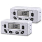 Fosmon 7 Day Digital Timers for Electrical Outlets, Indoor Plug-in Light Timers Switch Programmable, Electric Wall Plug for Grow / Reptile Light, Lamp, Appliance, Aquarium, Fish Tank - 2 Pack