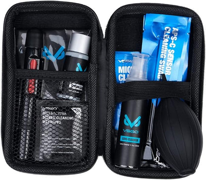 VSGO All-in-One Camera Cleaning Kit for APS-C Sensor Cameras Compatible with Canon, Nikon, Sony, Pentax and DSLR,CMOS Swabs, Lens Cleaning Pen, Air Blower and Other Clean Accessories Included (DKL-20)