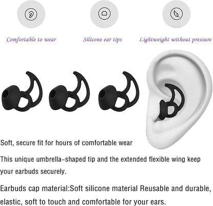 Silicone Replacement Earbud Tips Earbud Covers Ear Tips Compatible with Bose Quietcomfort and Sport Headphone Rubber Tips Large 3 Pairs