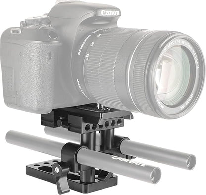 CAMVATE Quick Release Mount Base QR Plate for Manfrotto 501/504/ 577 Tripod Standard Accessory(Black) - 1437