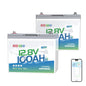 Redodo 2-Pack 12V 200Ah LiFePO4 Battery, 200A BMS, for RV, Marine, Solar