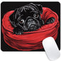 Square Mouse Pad Cartoon Black Bulldog-1,Gaming Mouse Pads for Desk,Soft Computer Waterproof Non-Slip Mouse Mat