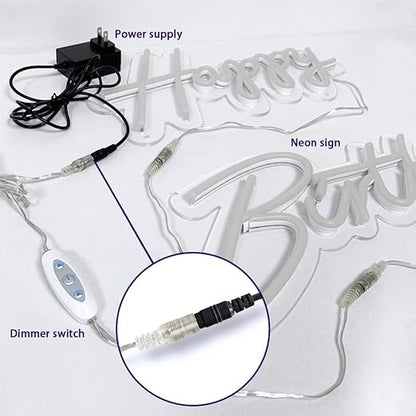 jXIN 12V DC Sensitive Dimmer Switch for Neon Sign, Low Voltage Unique Female Male Connector with 2 Female Power Jack Adapter Suitable for LED Strip Light