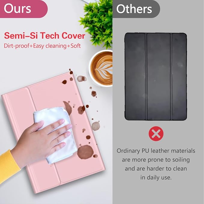 Galaxy Tab A9 Plus Case with Keyboard 5G 11 Inch 2023 (SM-X210/X216/X218), 7 Color Backlit Detachable Tablet Keyboard Cover with S Pen Holder for Samsung Galaxy Tab A9+ 11" (Pink)