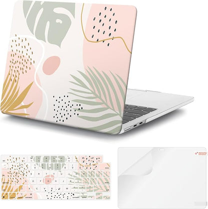 iCasso for MacBook Air 13 inch Case 2025 2024-2022 Release M4 A3240 M3 A3113 A2681 M2 with Liquid Retina Display, Hard Plastic Shell for Mac Air 13.6, TPU Keyboard Cover&Screen Protector, Morandi