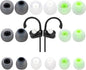 Earbud Tips Ear Bud Tips Soft Anti Slip Washable and Reusable Silicone Replacement Earbud Tips Fit Most in-Ear Earbuds(Inner Hole 3.8mm -5.1mm) 18pcs S M L