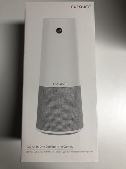 NUROUM C20(2nd Gen) HD Conference Webcam, 1080P Video Conferencing Camera with Microphone and Speaker, All in One Computer Camera for Desktop, 13ft Voice Pickup, AI Noise-Cancellation, USB Plug&Play