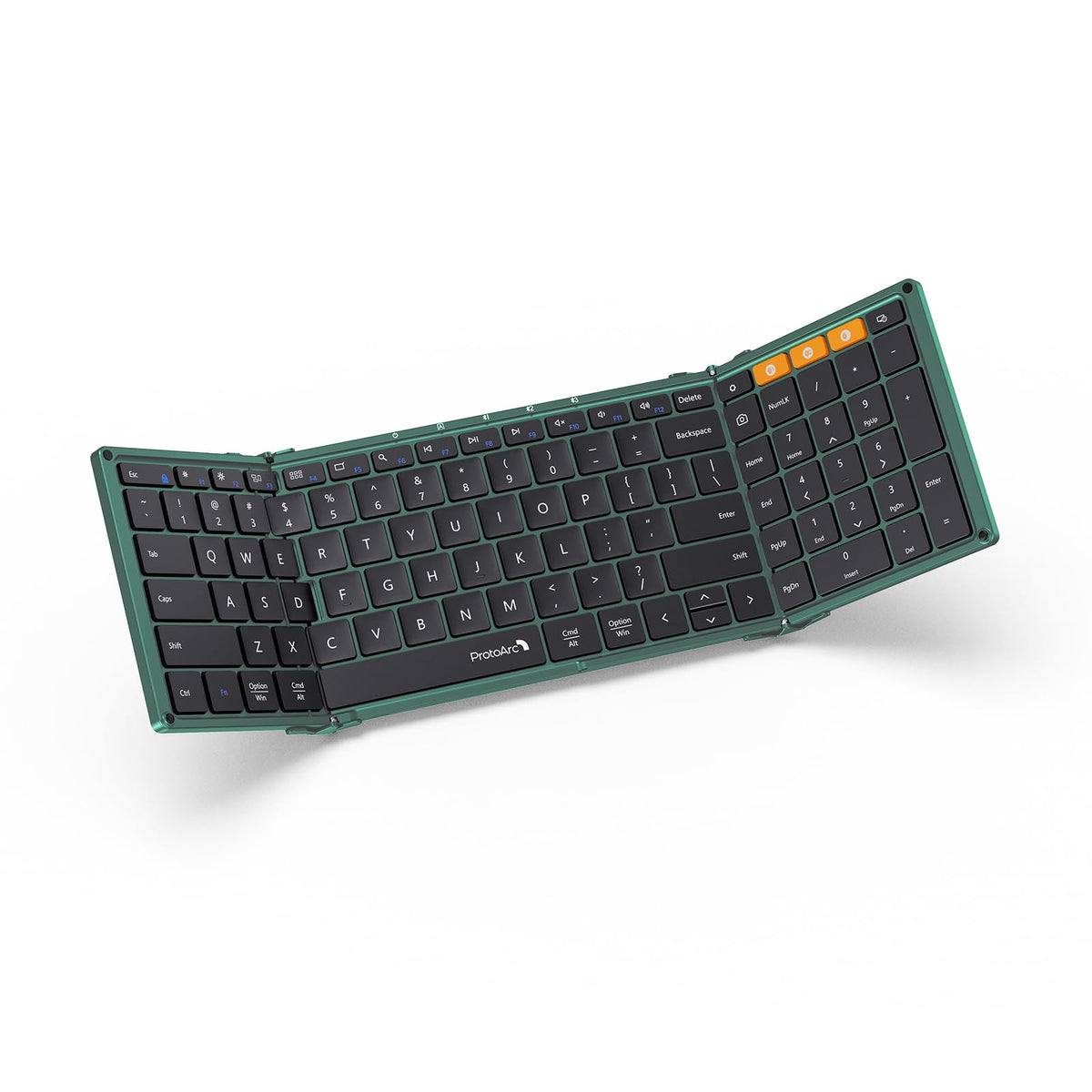 ProtoArc XK01 Full-Size Foldable Bluetooth Keyboard for Travel, Blue