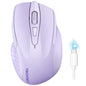 TECKNET Wireless Mouse, BT 5.0/2.4G, Rechargeable 6-DPI Silent, Blue