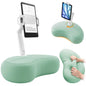 SAIJI Tablet Pillow Stand, Kindle Holder Compatible with 4.7-15.6” Kindle, Phone, Portable Monitor, 360° Adjustable Tablet Stand for Bed with Flexible Dual Axis Arm&Microbead Cushion (Orange)